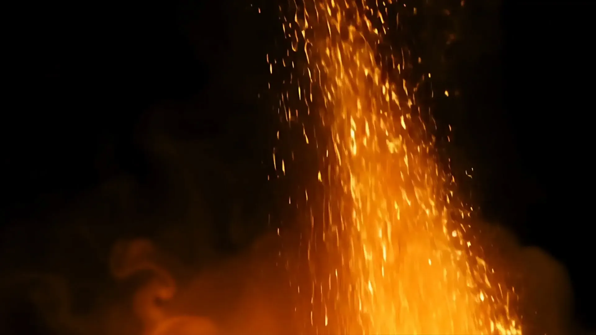 Explosive Fire and Sparks Overlay for Cinematic Logo Reveals